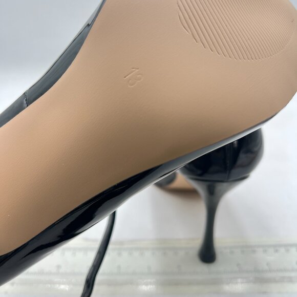 XYD Black Mary Jane Cut-Out High Heels Round Toe Oxford Style Ankle Strap Pumps - Picture 6 of 8